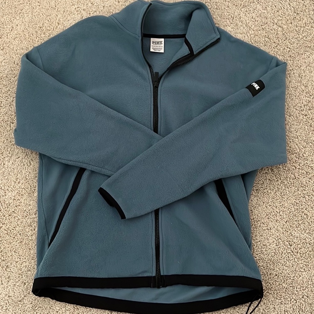 PINK XS Zip Up Hooded Fleece Jacket